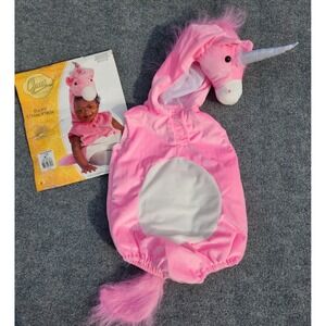 Rubie's Opus Collection BABY UNICORN Costume‎ hooded Romper PINK 12-24 months